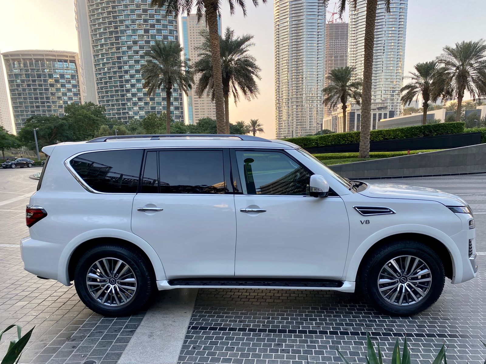 NISSAN Patrol PLATINUM  WHITE 2022 Rental Dubai