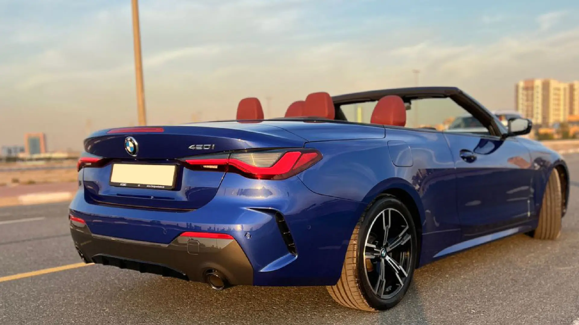 BMW 420i Convertible  BLUE 2024 Rental Dubai