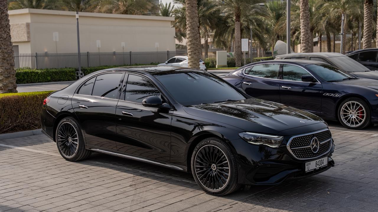 Mercedes E300 AMG 2025  BLACK 2025 Rental Dubai