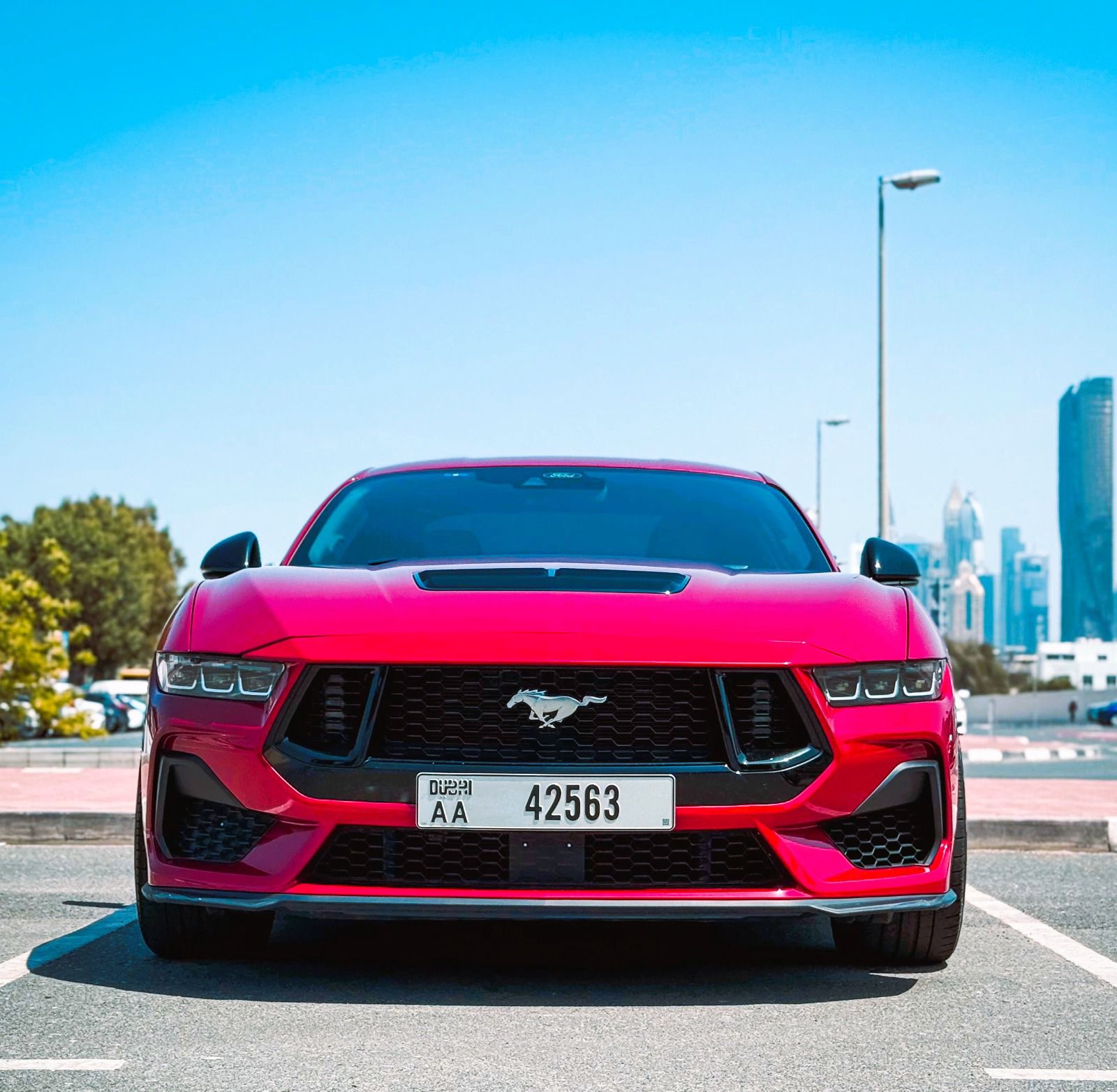 Ford Mustang GT Coupe V8 2024  RED 2024 Rental Dubai