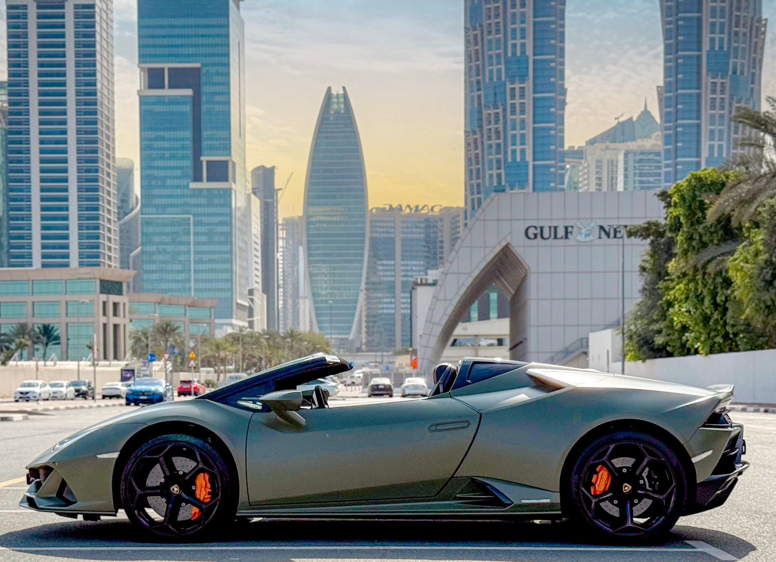 Lamborghini Evo Spider   GREEN 2021 Rental Dubai