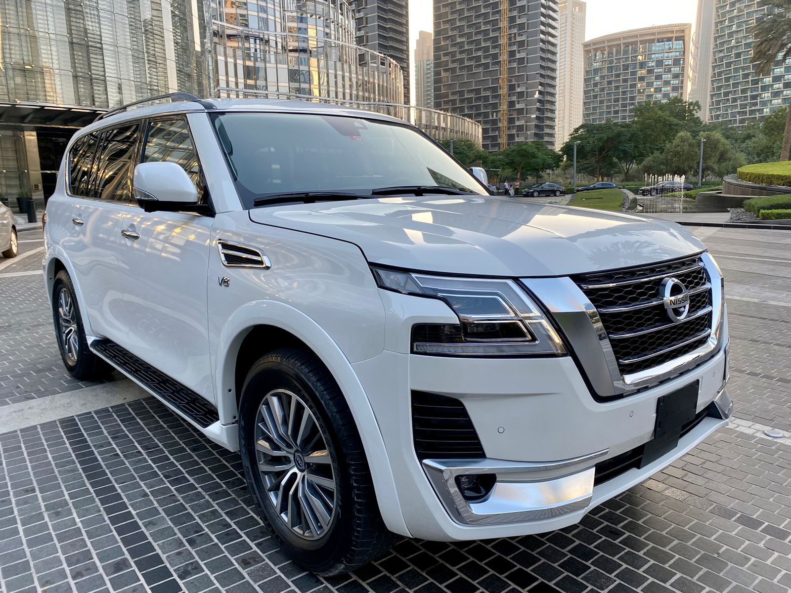 NISSAN Patrol PLATINUM  WHITE 2022 Rental Dubai