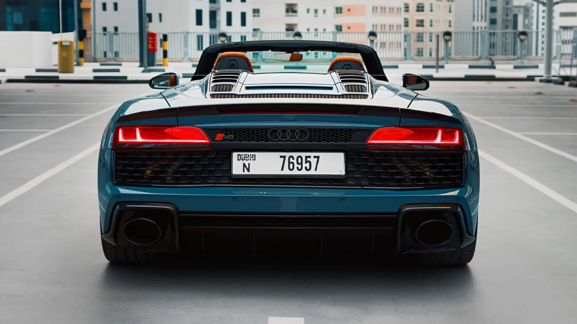 Audi R8 Spyder  BLUE 2024 Rental Dubai