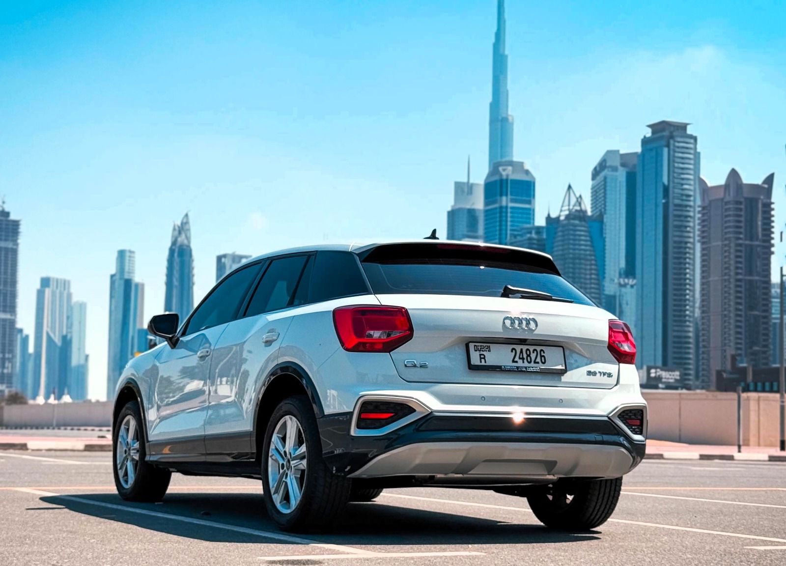 Audi Q2 2025  WHITE  Rental Dubai