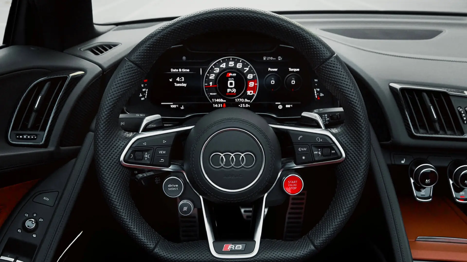 Audi R8 Spyder  BLUE 2024 Rental Dubai