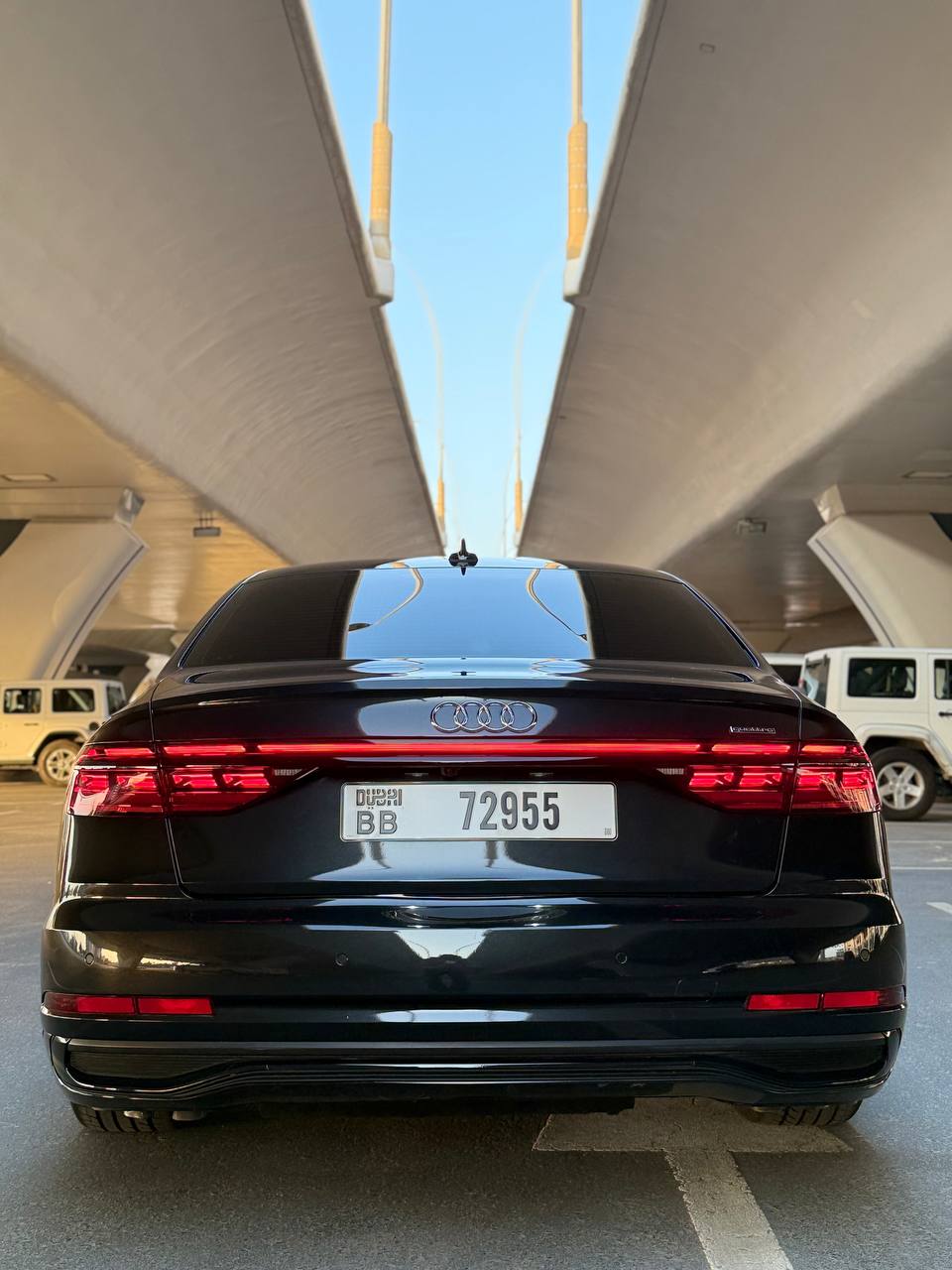 Audi A8  BLACK 2024 Rental Dubai